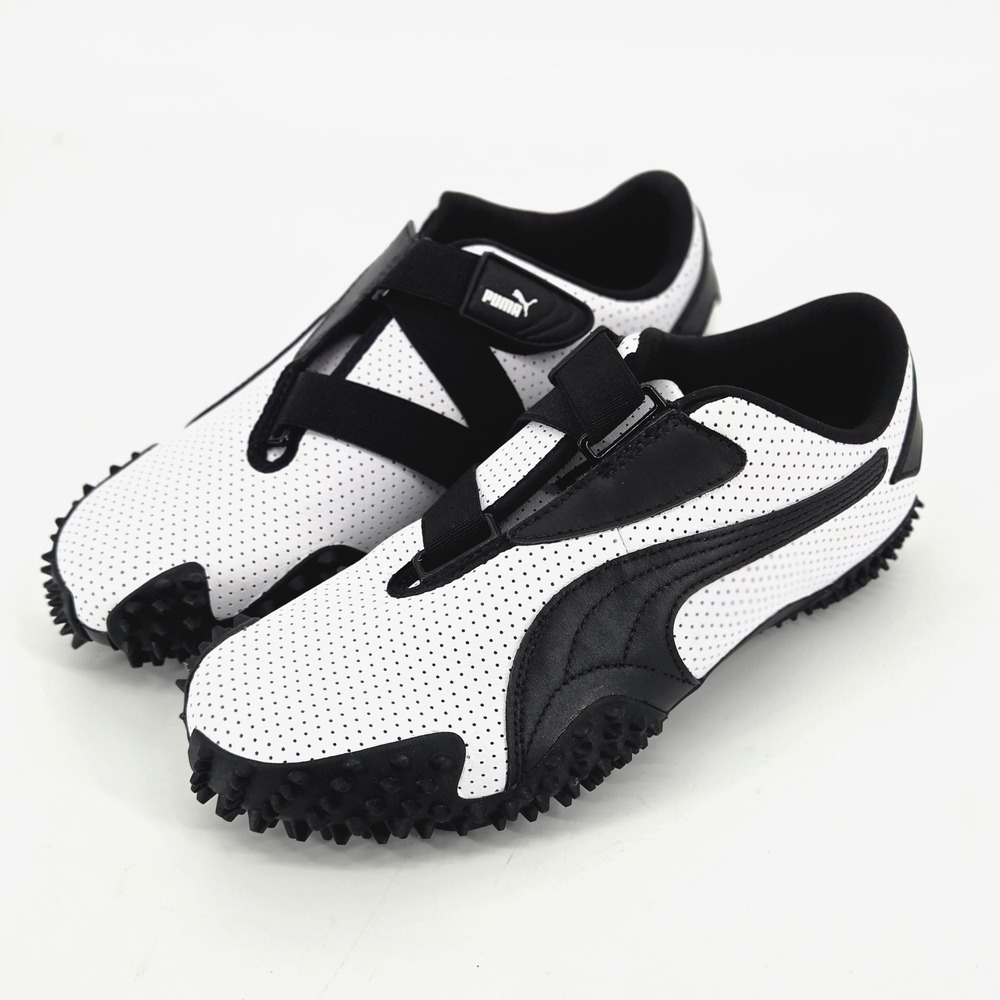 PUMA Mostro Perf Perforated Leather White Black Spiky Sneakers Women 8 NEW